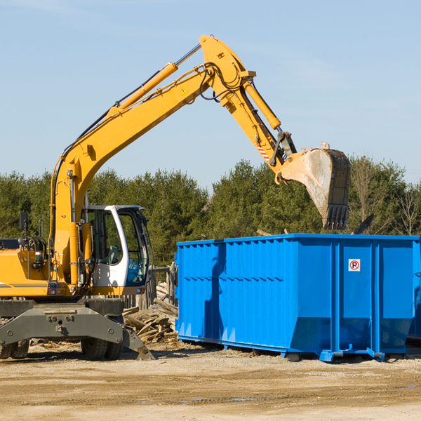 are there any restrictions on where a residential dumpster can be placed in Dustin Acres California